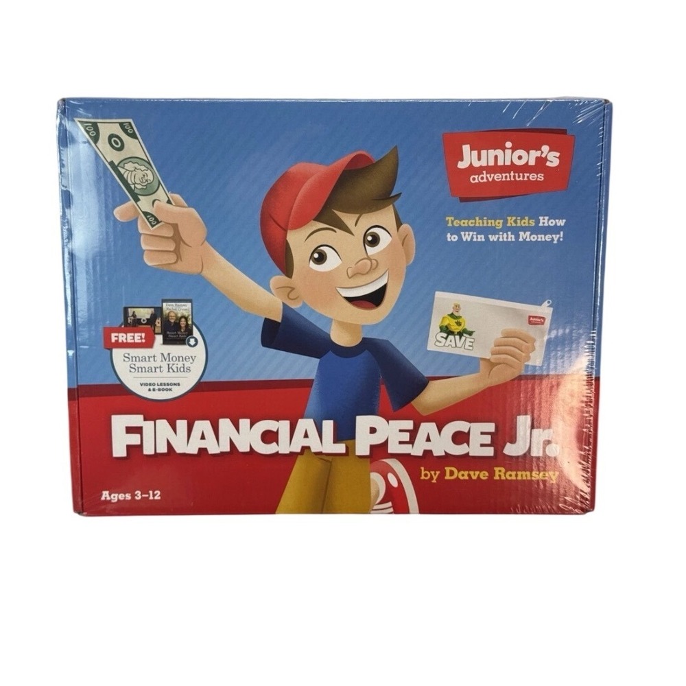 Sealed New Financial Peace Jr by Dave Ramsey Ages 3-12 Board Game Activity Kit